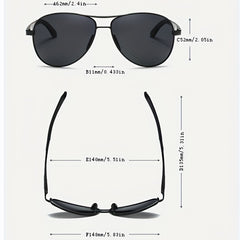 Men's Polarized Sunglasses with Zipper Case