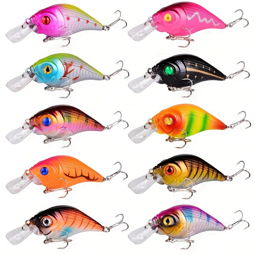 10pcs 11g Crankbait Wobbler Fishing Lure Bionic Floating Jerkbait Tackle