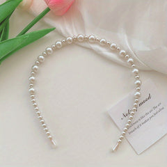 Faux Pearls Hair Hoop Princess Headwear Hair Accessories For Girls