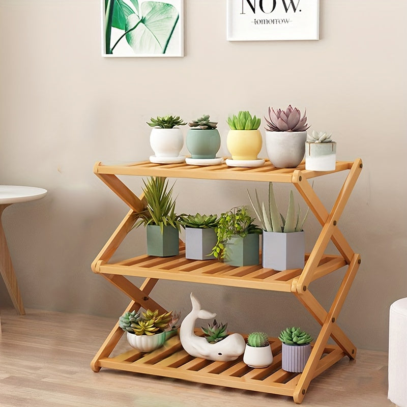 3 Tier Wooden Plant Stand Indoor Outdoor Flower Pot Shelf Rack Organizer
