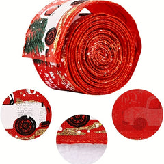 1pc 4 57 Meter Christmas Ribbon Wired Red Truck Burlap Ribbon