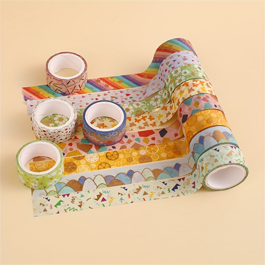 12 Rolls Colorful Washi Tape Set DIY Crafts Scrapbook Gift Wrapping