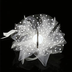 Women's 20s Fascinator Hat Feather Mesh Net Veil Tea Party Hat