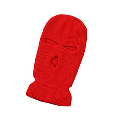 Three Hole Wool Hat Men Women Autumn Winter Outdoor Windproof Cycling