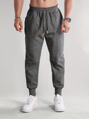 Men's Drawstring Solid Sweatpants Warm Casual Jogger Pants