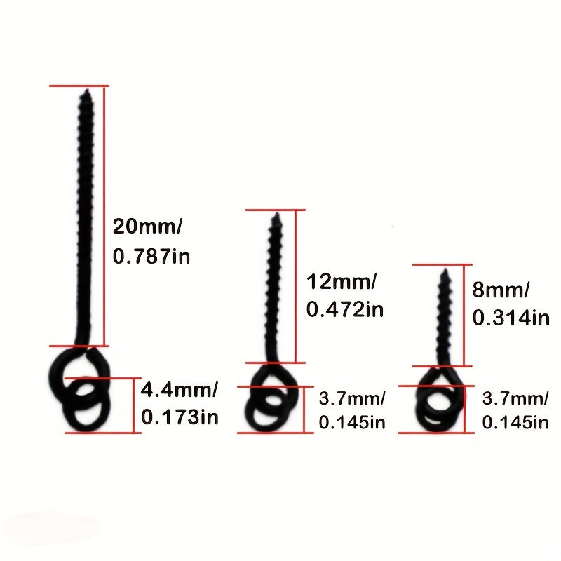 20pcs Screw Peg With Ring Swivel Boilie Screw Fishing Tackle Sea Fishing