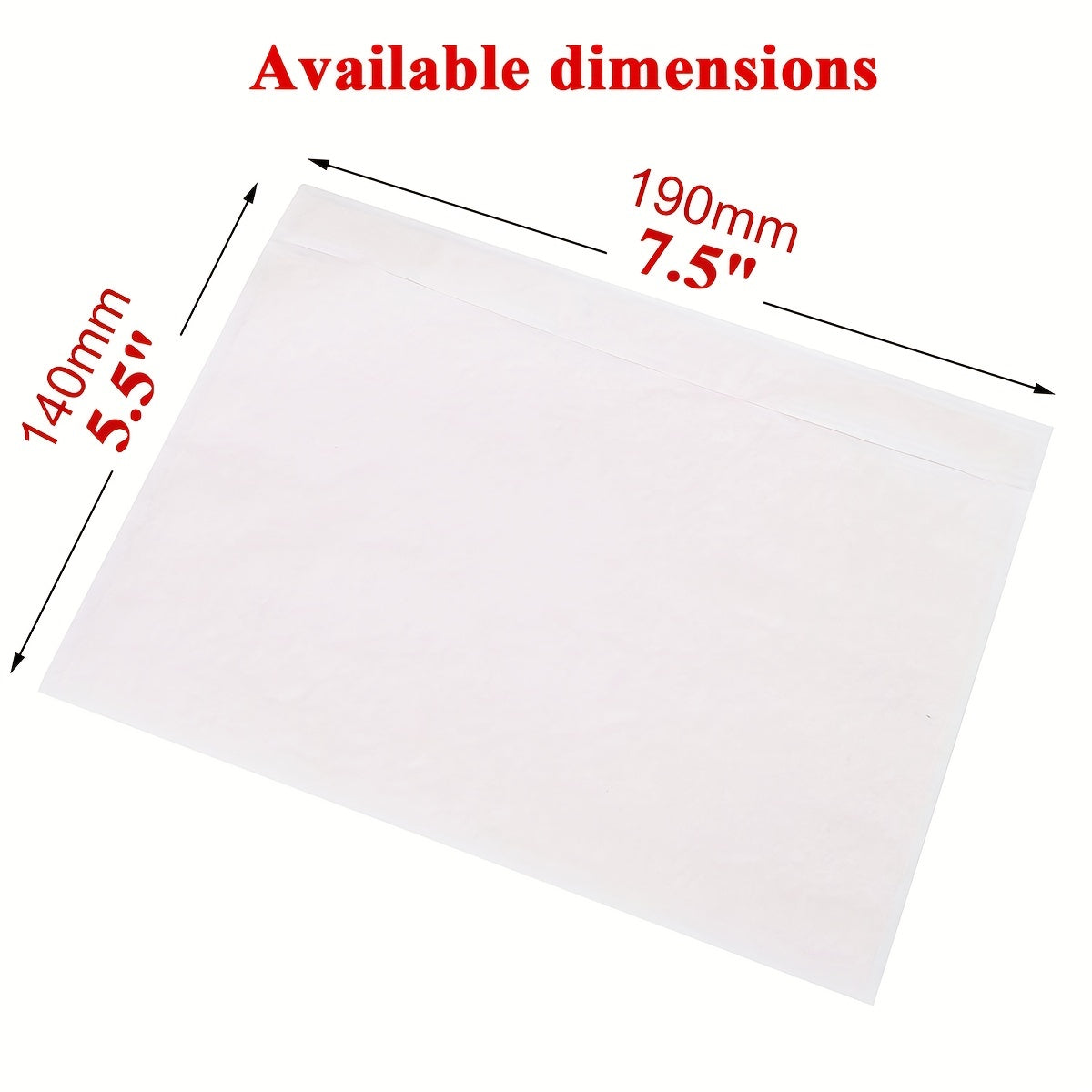 50 Clear Adhesive Packing List Pouches with Mailing Label