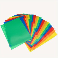 21pcs Multicolor Tab Dividers For 3 Ring Binder Letter Size