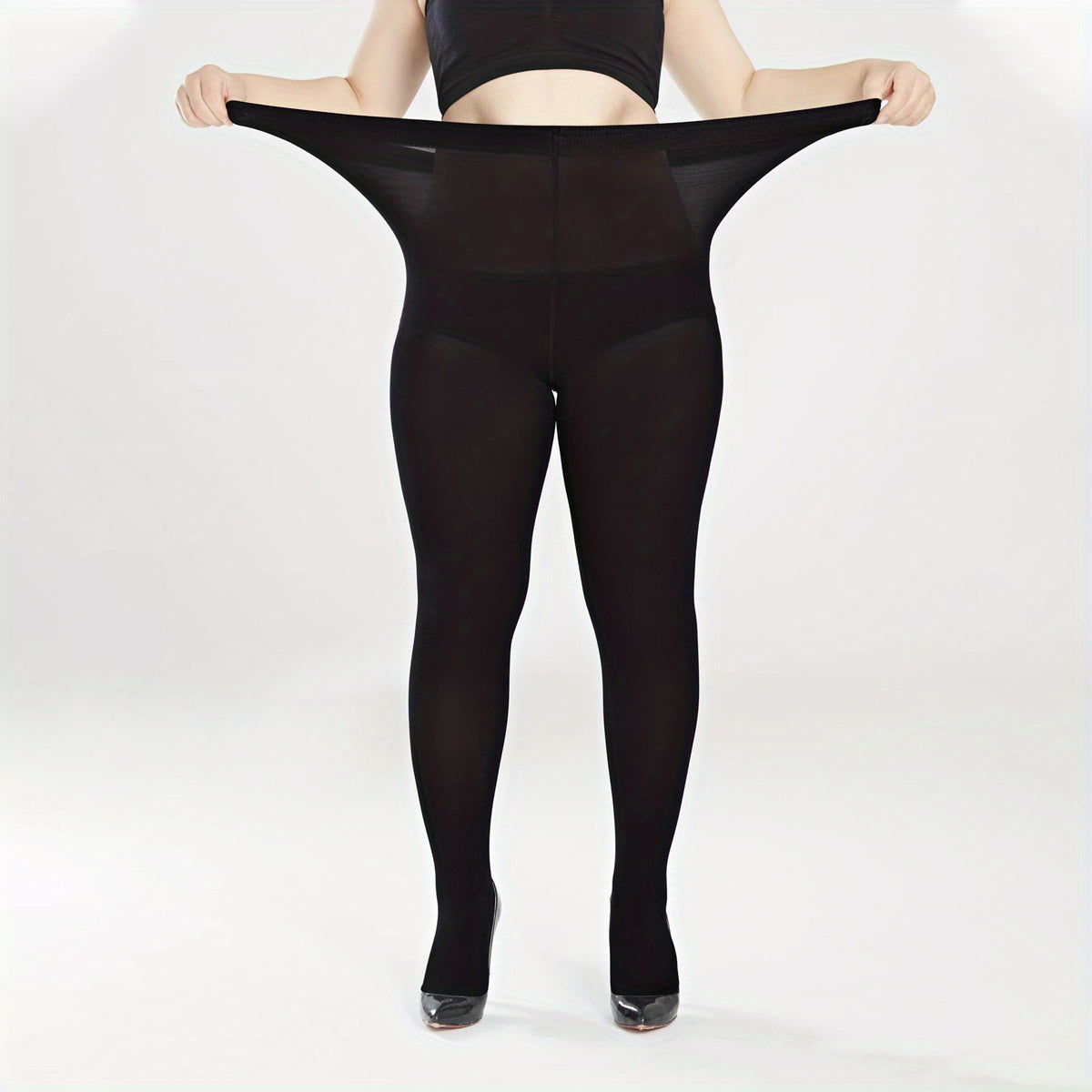 Solid 80D Footed Tights for Women