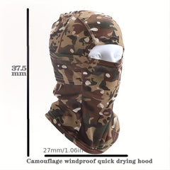 Camouflage Balaclava Full Face Mask Neck Gaiter for Cycling