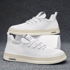 Men's Casual Low Top Lace-up Sneakers Comfortable Walking Shoes