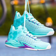 Boy's Basketball Shoes Non Slip Sneakers For Kids Outdoor Activities