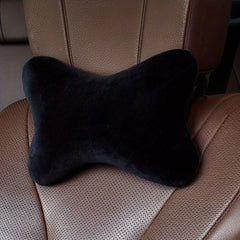 Cartoon Car Head & Waist Support Pillow Set Plush Winter Interior Decor