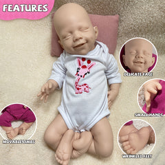 Realistic Silicone Youngsters Girl Doll Flexible Poseable & Washable Unpainted