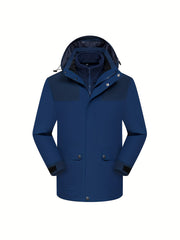 3-in-1 Fleece Hooded Jacket for Women - Waterproof & Windproof