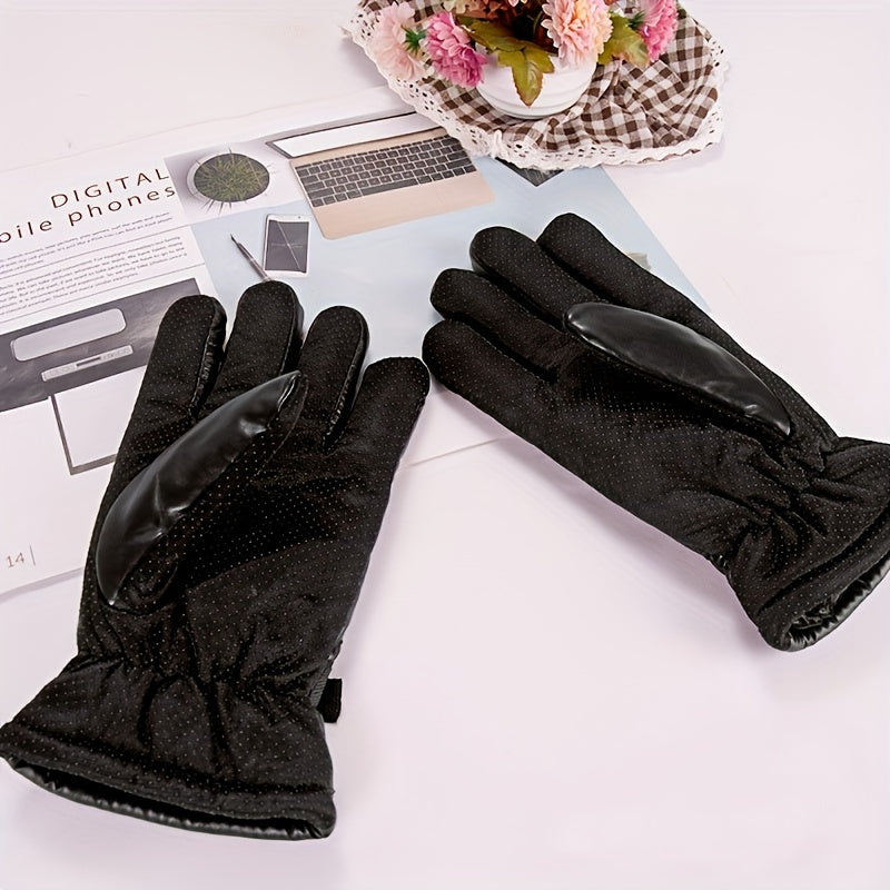 Flower Tree Warm Touch Screen Gloves - Waterproof Windproof Riding Gloves