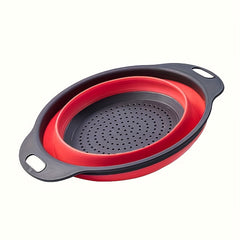 Silicone Collapsible Colander with Handle for Washing and Draining