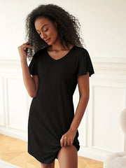 Soft & Comfy V Neck Lounge Dress Women's Loungewear