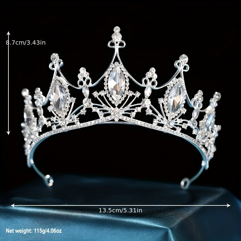 Crystal Crown Silvery Princess Tiara Head Jewelry Hair Accessories