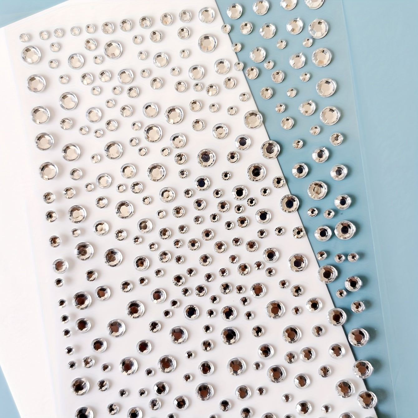 1pc Round Dot Rhinestone Stickers Transparent Crystal Gemstone Self Adhesive