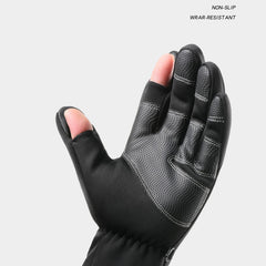 Men's Waterproof Warm Velvet Finger Gloves for Outdoor Sports Fishing