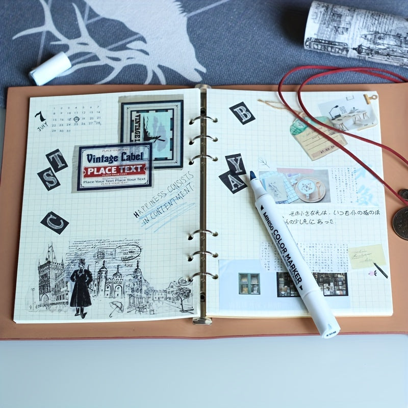 A555 Business Leather Binder Hand Account Book