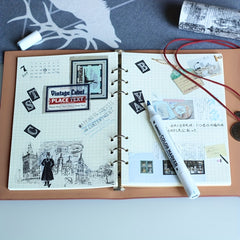 A555 Business Leather Binder Hand Account Book