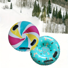 Inflatable Santa Claus Snow Sled Skiing Ring