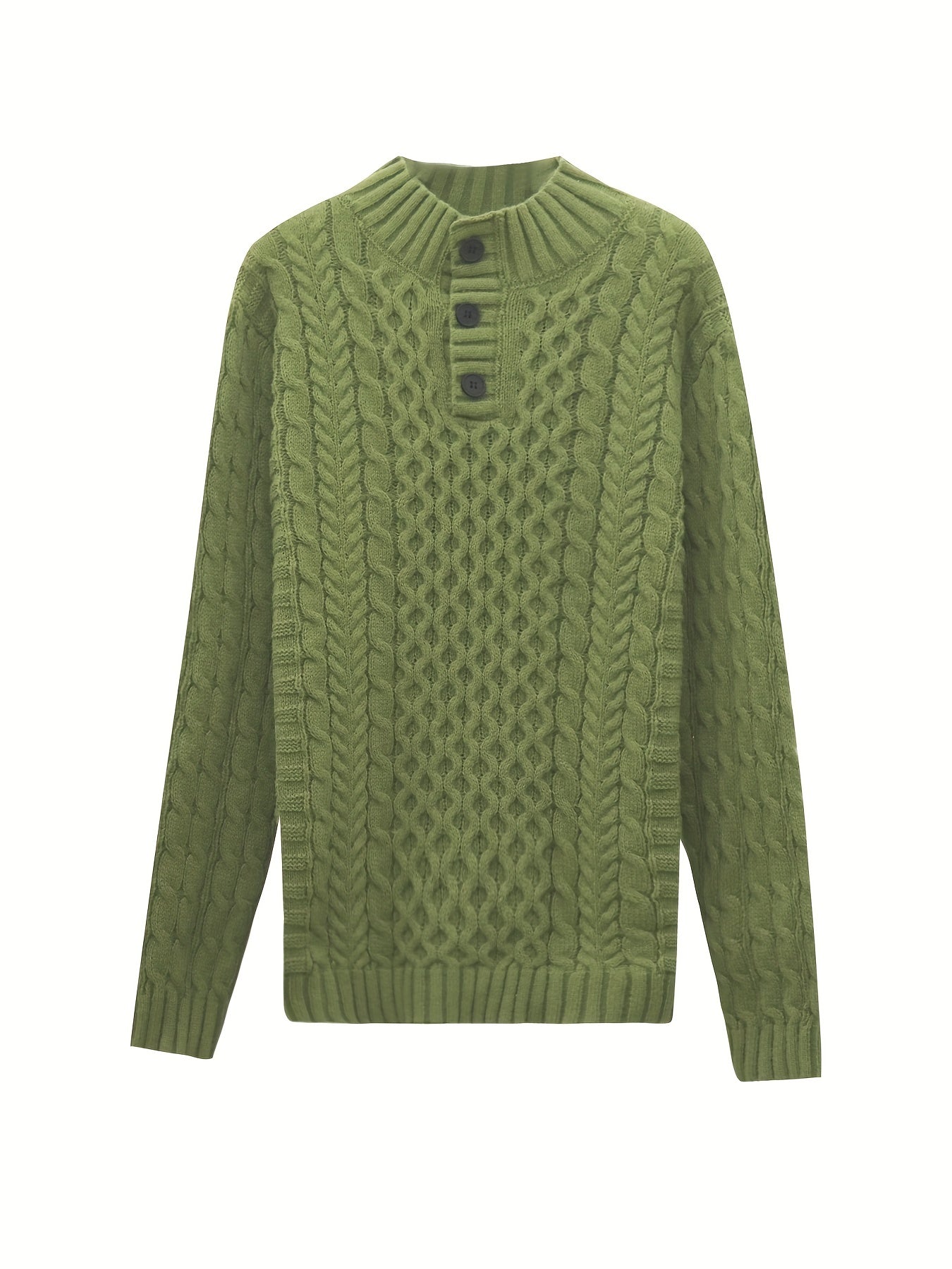 Knitted Cable Sweater Men's Casual Warm Pullover For Fall Winter