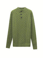Knitted Cable Sweater Men's Casual Warm Pullover For Fall Winter