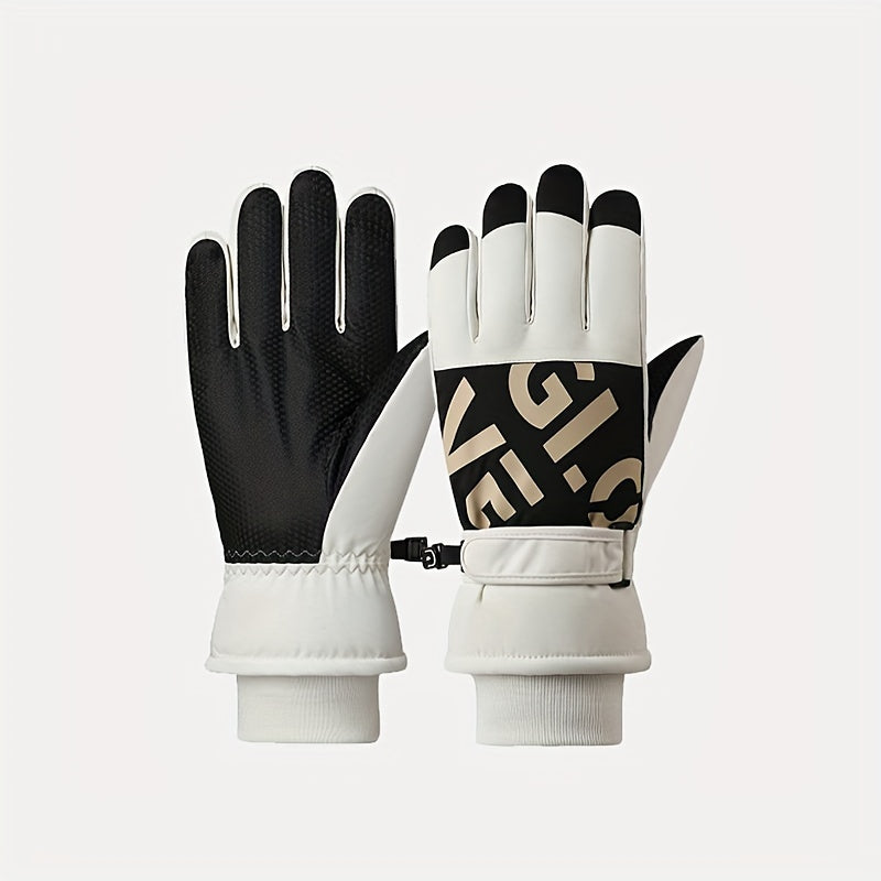 Waterproof Winter Ski Gloves for Men & Women - Anti Slip