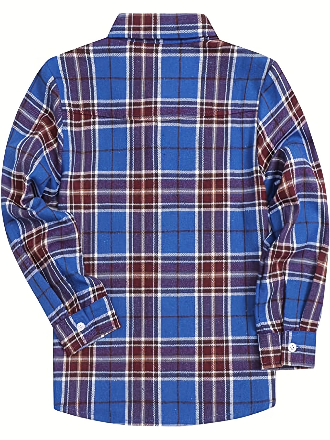 Boy's Plaid Long Sleeve Button Down Shirt
