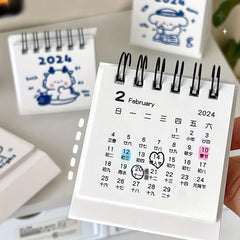 Cartoon Mini Desk Calendar Student Clock Desktop Decoration