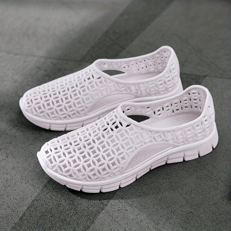 Women's Low Wedge Sandals Hollow Non Slip Beach Shoes