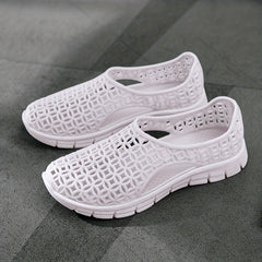 Women's Low Wedge Sandals Hollow Non Slip Beach Shoes