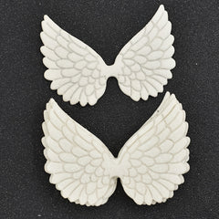 10pcs Angel Wings Patches Stamping Fabric Embossed PVC Glitter Applique DIY
