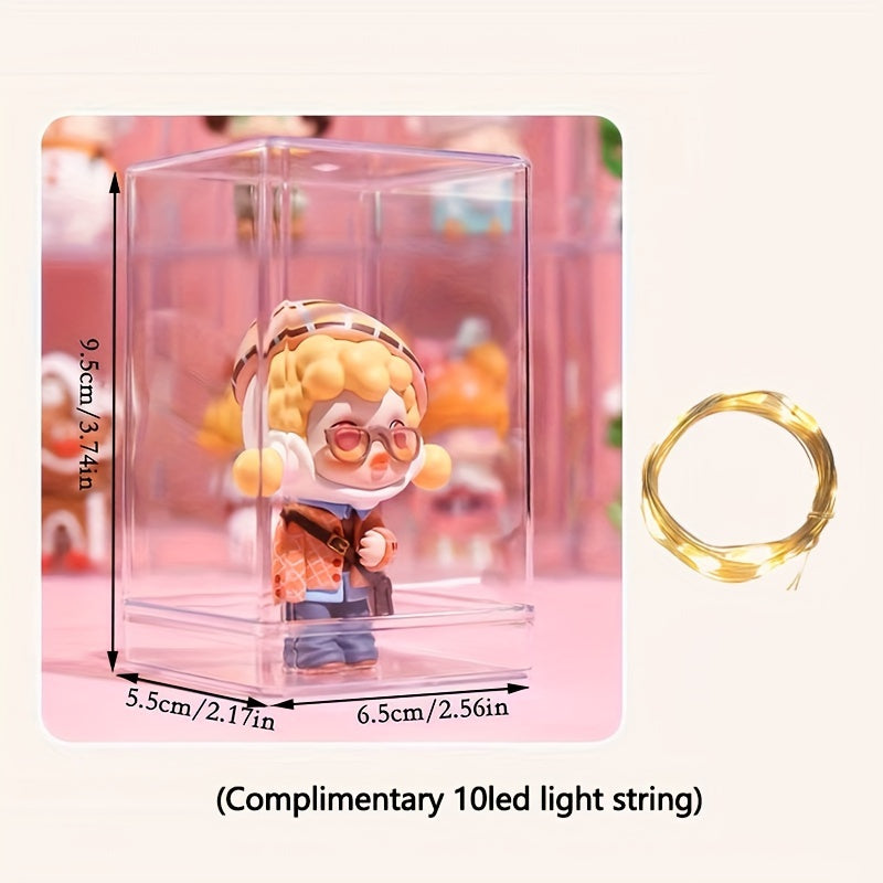 Acrylic Doll Display Box Dustproof Moisture-proof for Figure Collectibles