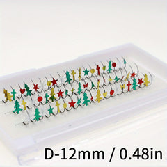 Individual Christmas Laser False Eyelashes with Sequins
