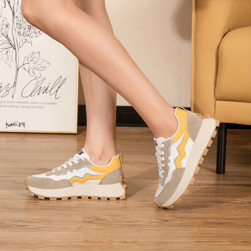 Women's Chunky Sneakers Lace Up Thick Bottom Dad Shoes