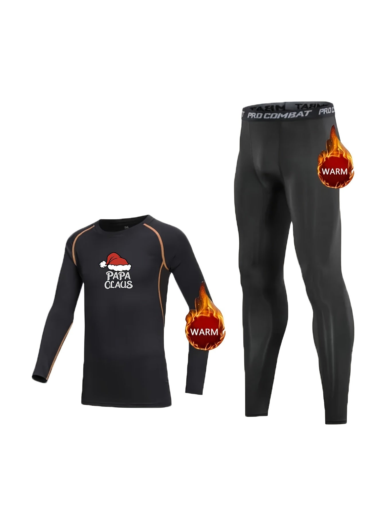 2pcs Christmas Toddler Fleece Compression Sets