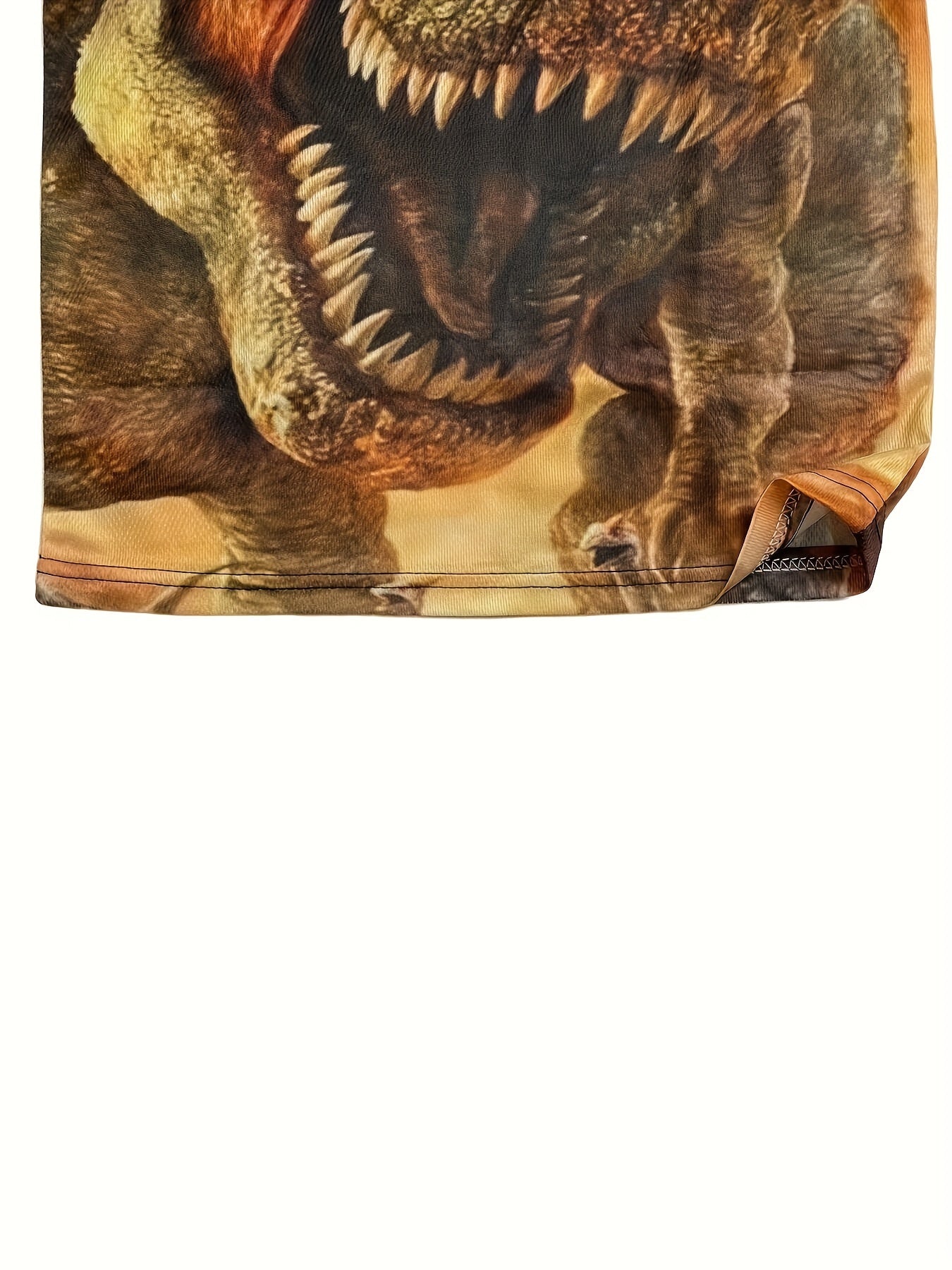3D Wild Dinosaur Pattern T-shirt For Kids Short Sleeve Top