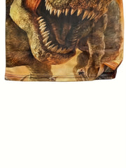 3D Wild Dinosaur Pattern T-shirt For Kids Short Sleeve Top