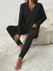 Ribbed Long Sleeve Top & Leggings Set