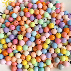 Acrylic Candy Color Beads with Bright Surfaces