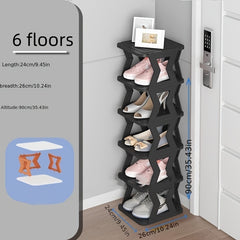 1Pc Folding Shoe Rack Shoe Storage Shelf Space Saving Organization