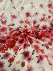 Floral Print Long Sleeve Open Front Cardigan