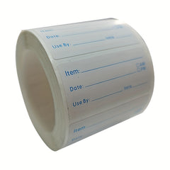 500pcs 25X50MM Date Roll Adhesive Label Stickers - Removable & Clean