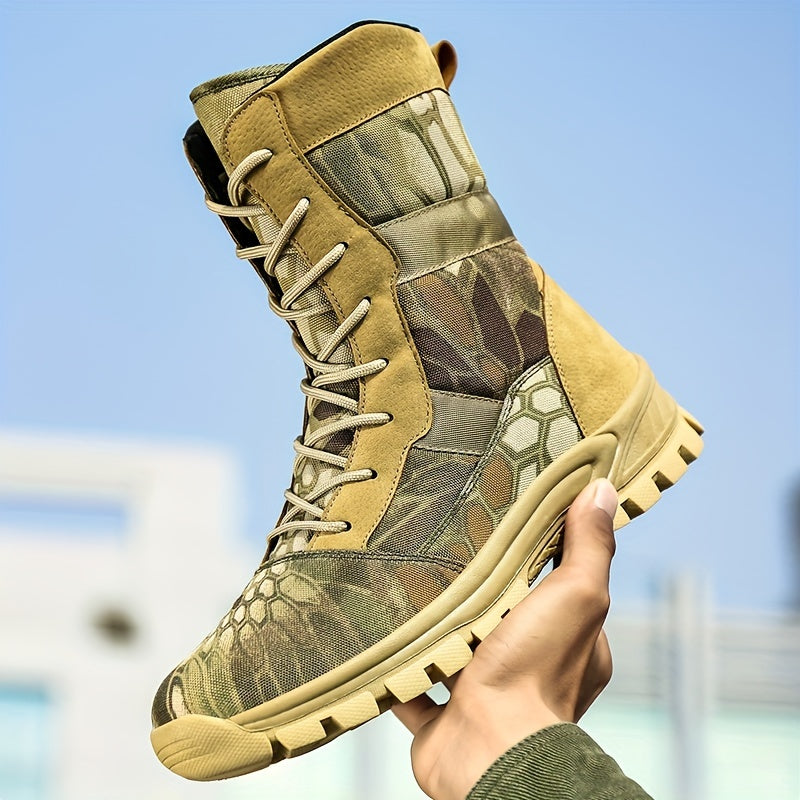 Men's Camo Hiking Shoes High Top Breathable Non Slip