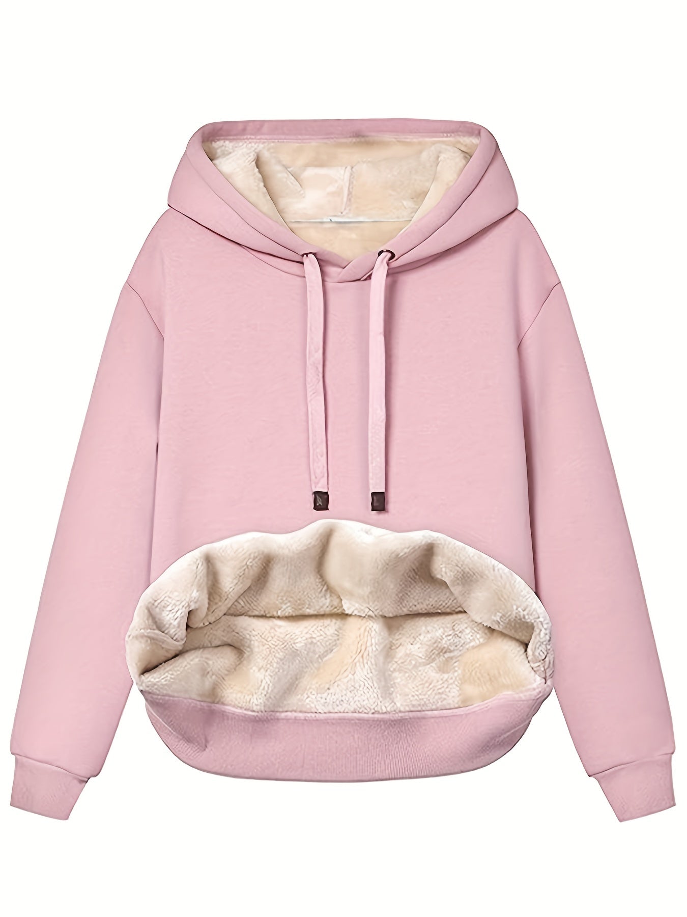 Solid Kangaroo Pocket Hoodie Long Sleeve for Fall & Winter