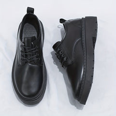 Men's Lace Up Derby Shoes Round Toe Non Slip Formal Business Wedding
